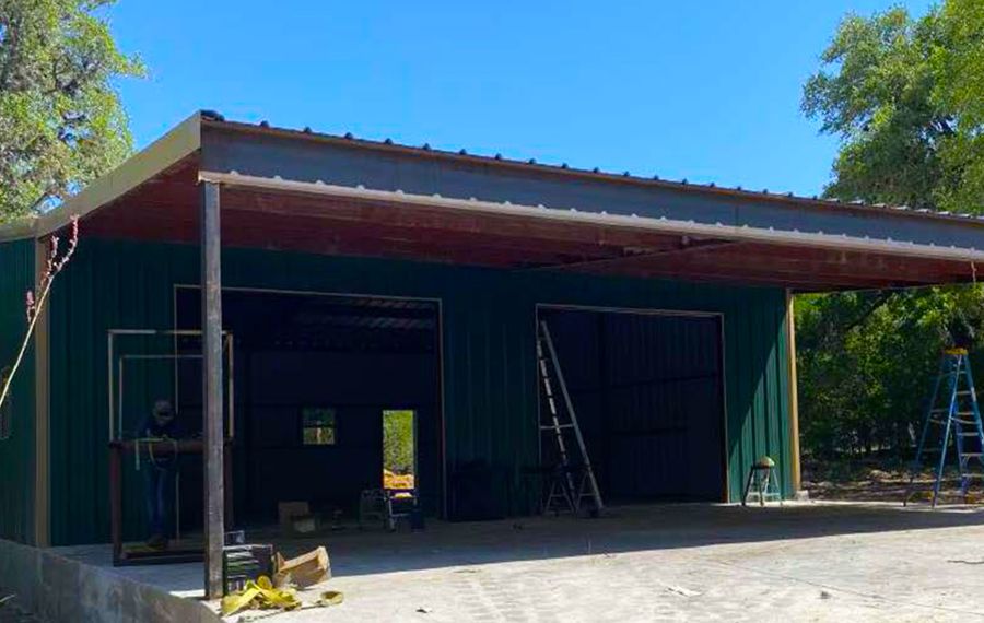 Span Single Slope Garage