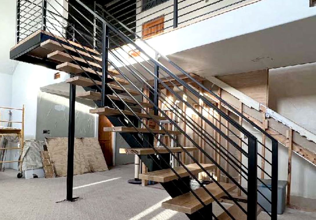 custom welded staircases and hand railings